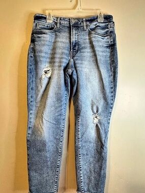 Old Navy High-Waisted O.G. Straight Secret-Smooth Pockets Jeans Blue Waist 12